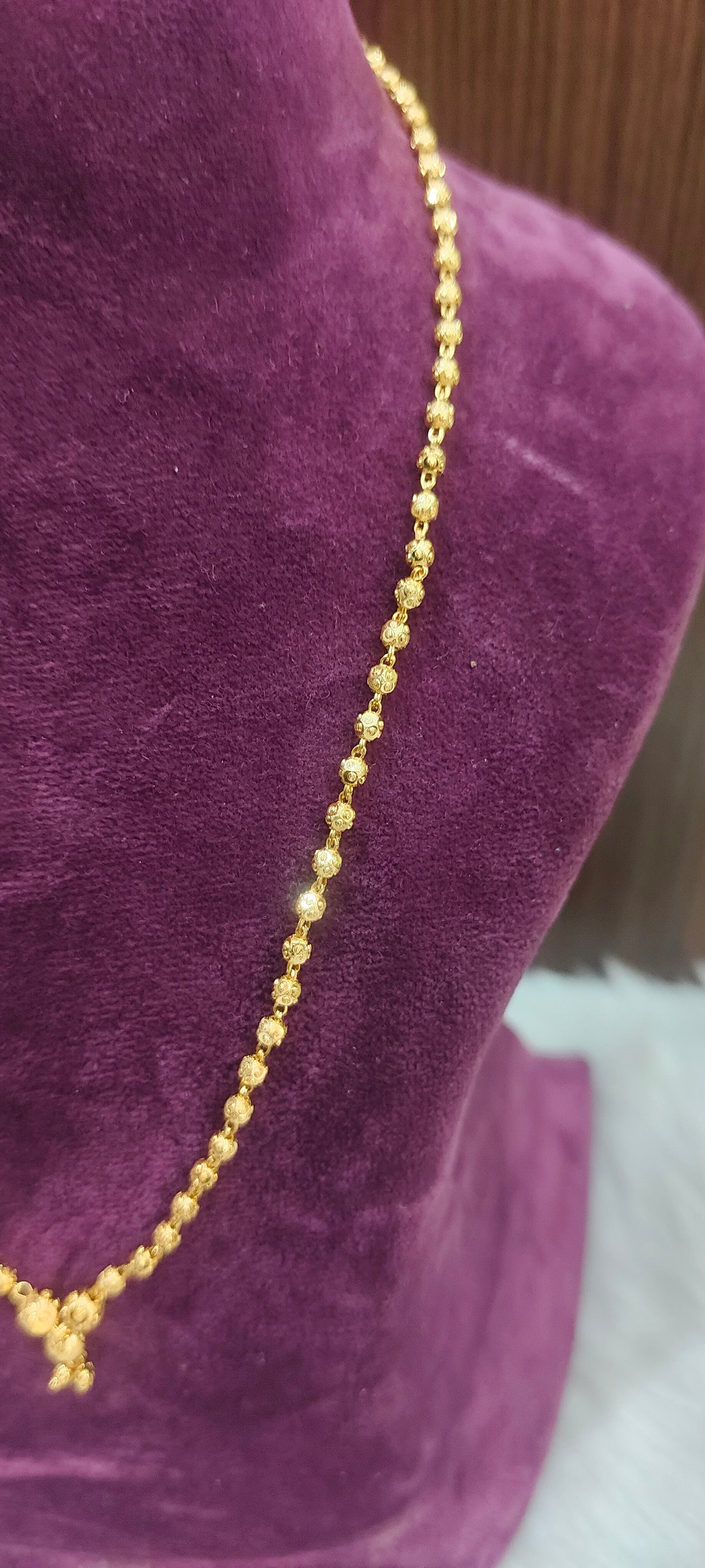 100% gold look dd balls chain with 18" length