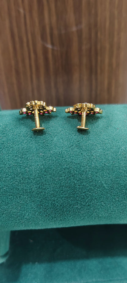 Pure panchaloham gold look medium studs