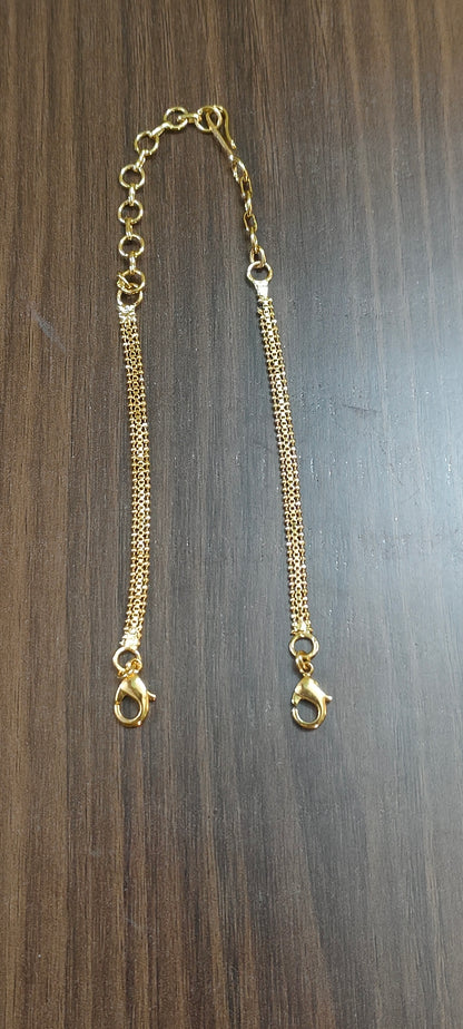 Premium nakshi back chain with detachable hooks 10" length