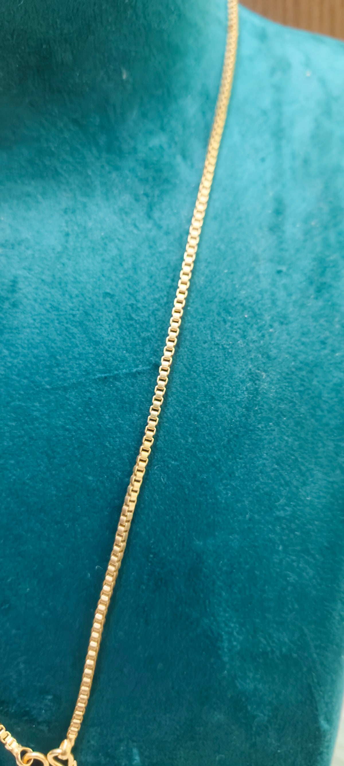 Pure panchaloham unpolished 18" length simple gold model chain