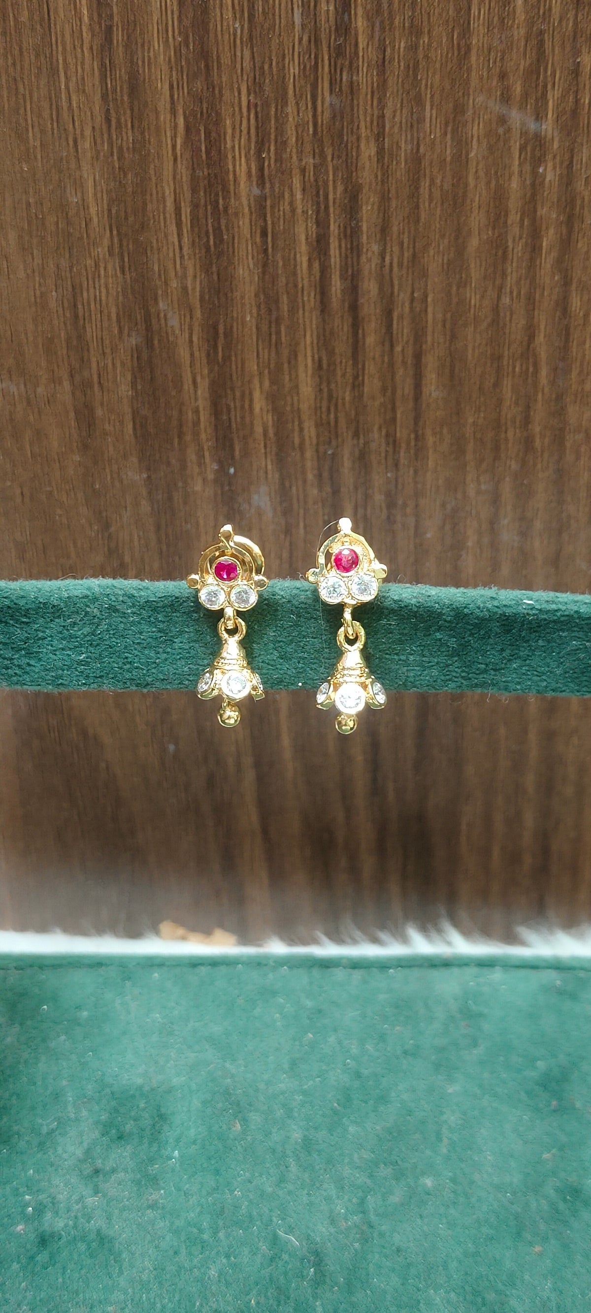 Pure panchaloham gold look kids jumkas