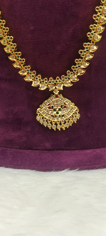 Pure panchaloham vintage mango long haram set
