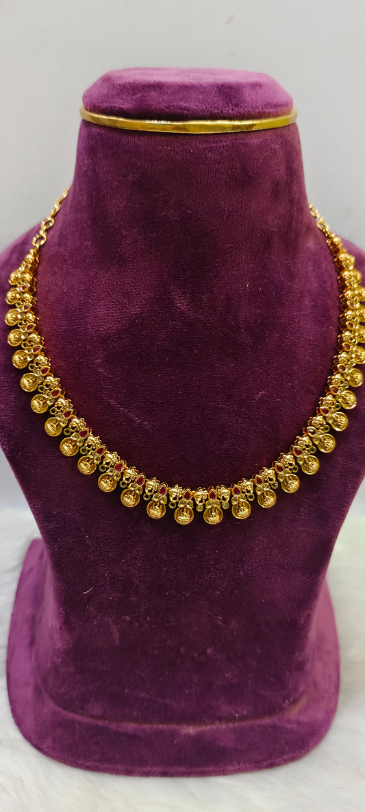 Premium antique nakshi kasu necklace