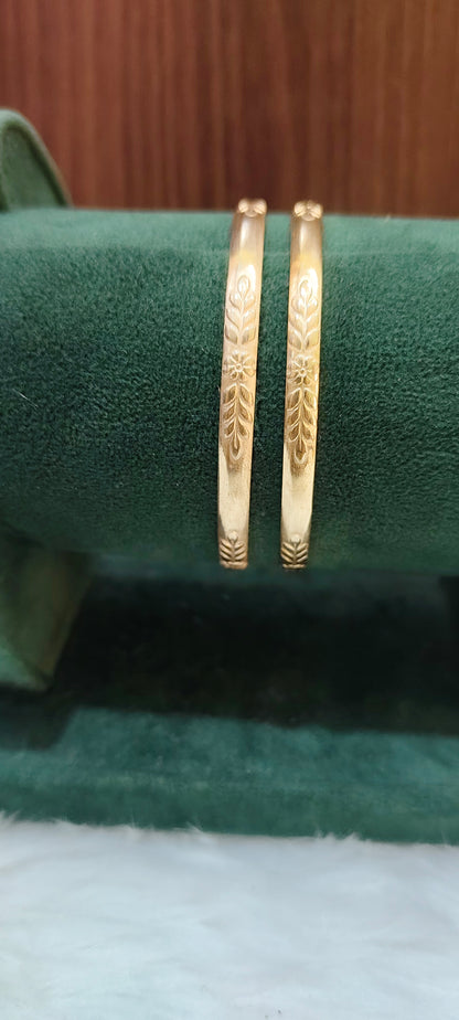 Pure panchaloham unpolished life time use 2 bangles