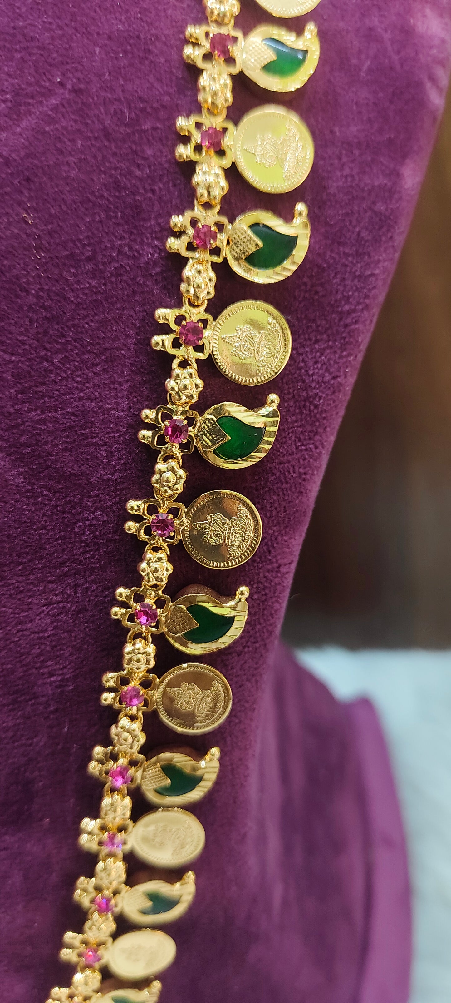 Premium gold look 32" Length kasu long haram