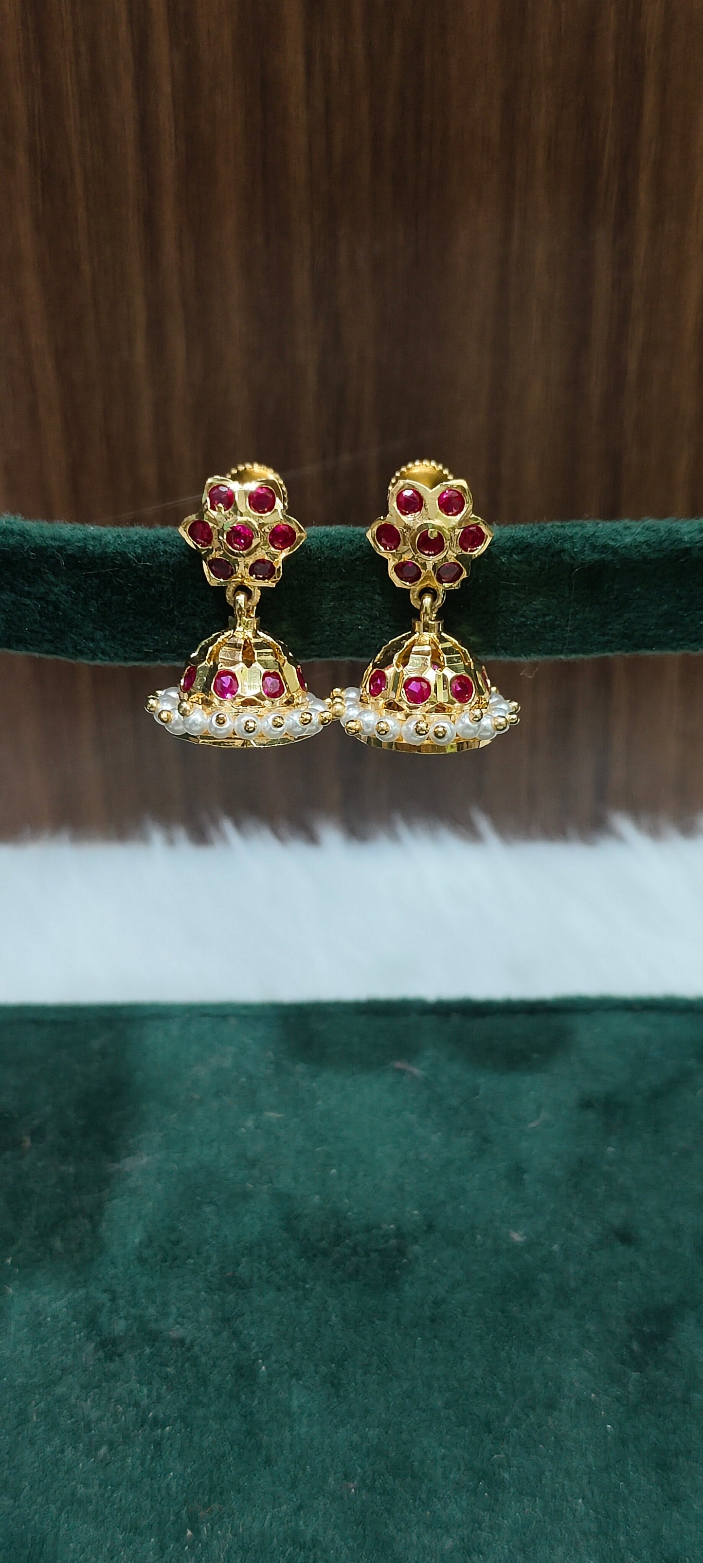 Pure panchaloham cute pearl jumkas