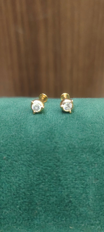 Pure panchaloham daimond look studs