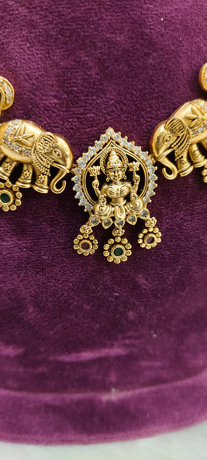 premium Lakshmi Devi nakshi necklace set