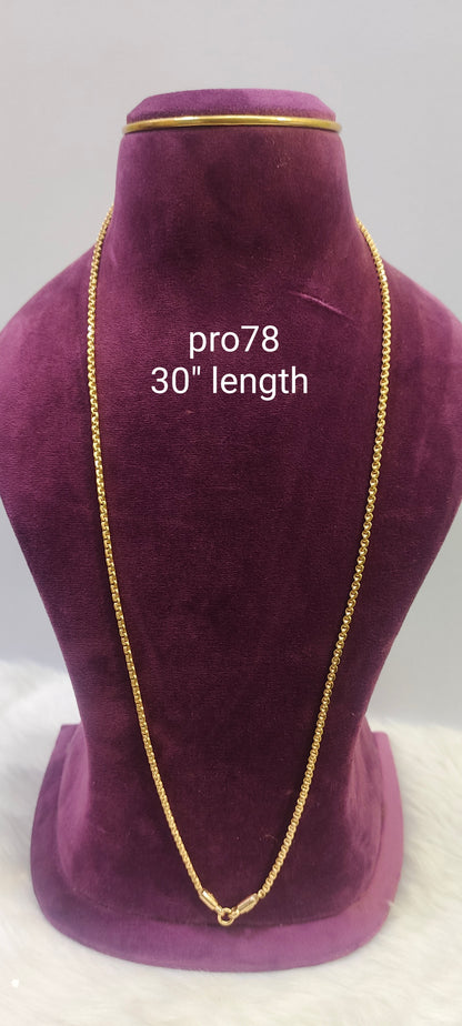Pure panchaloham unpolished 30" length chain