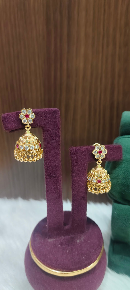 Pure panchaloham jumkas and bracelet combo