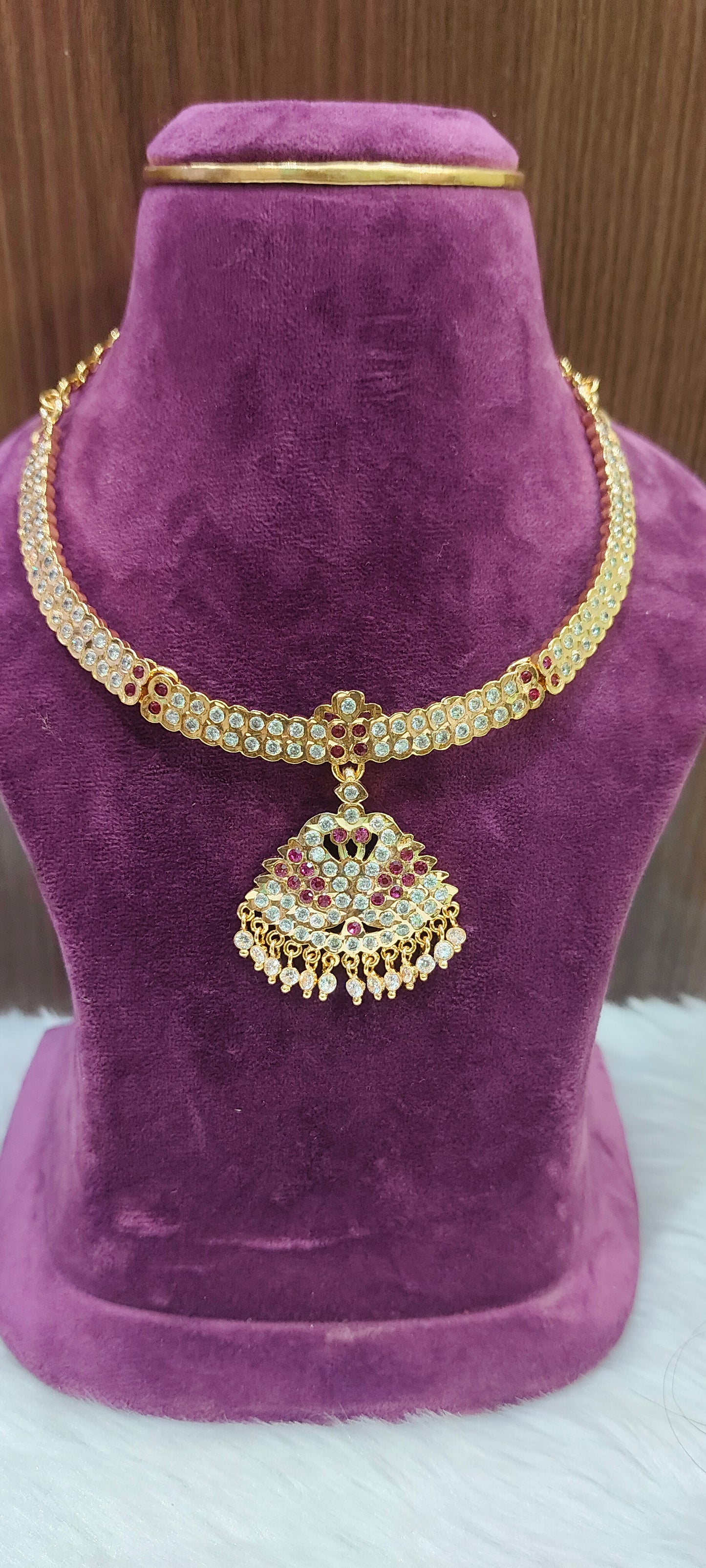 Pure panchaloham vintage look kante necklace