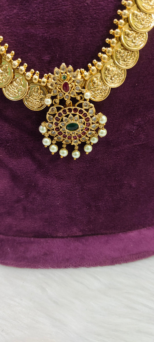 Premium nakshi kasu long haram set with 26" length