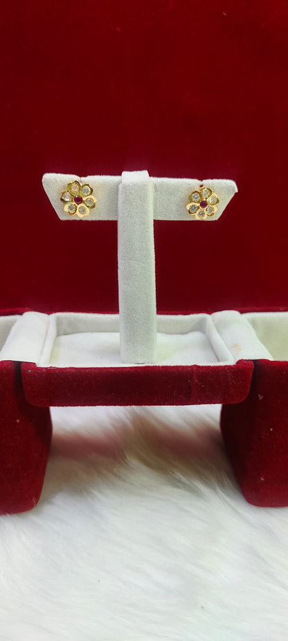 Pure panchaloham gold look studs