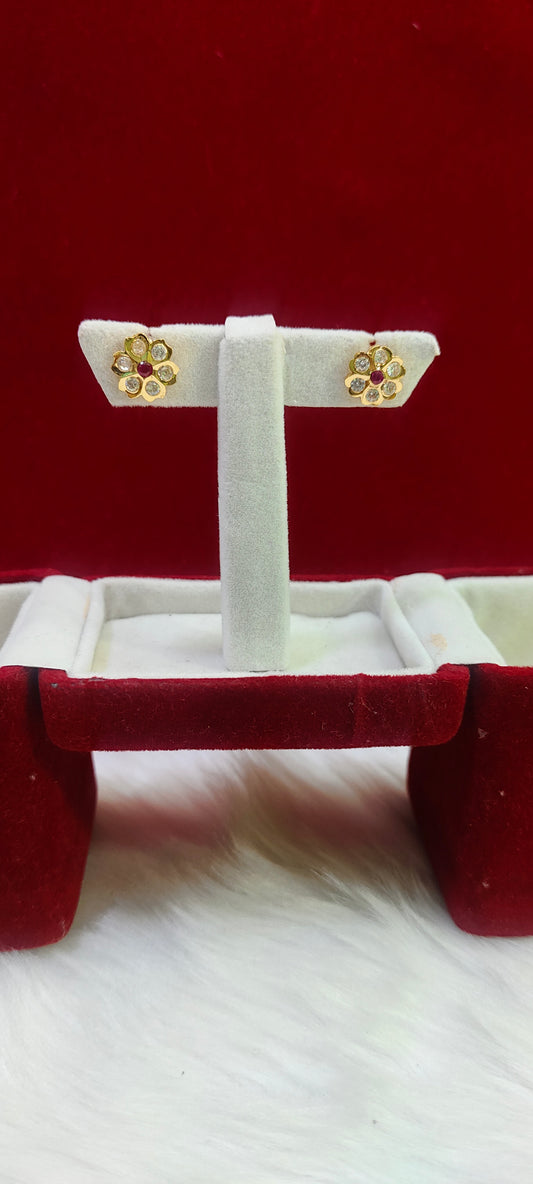 Pure panchaloham gold look studs