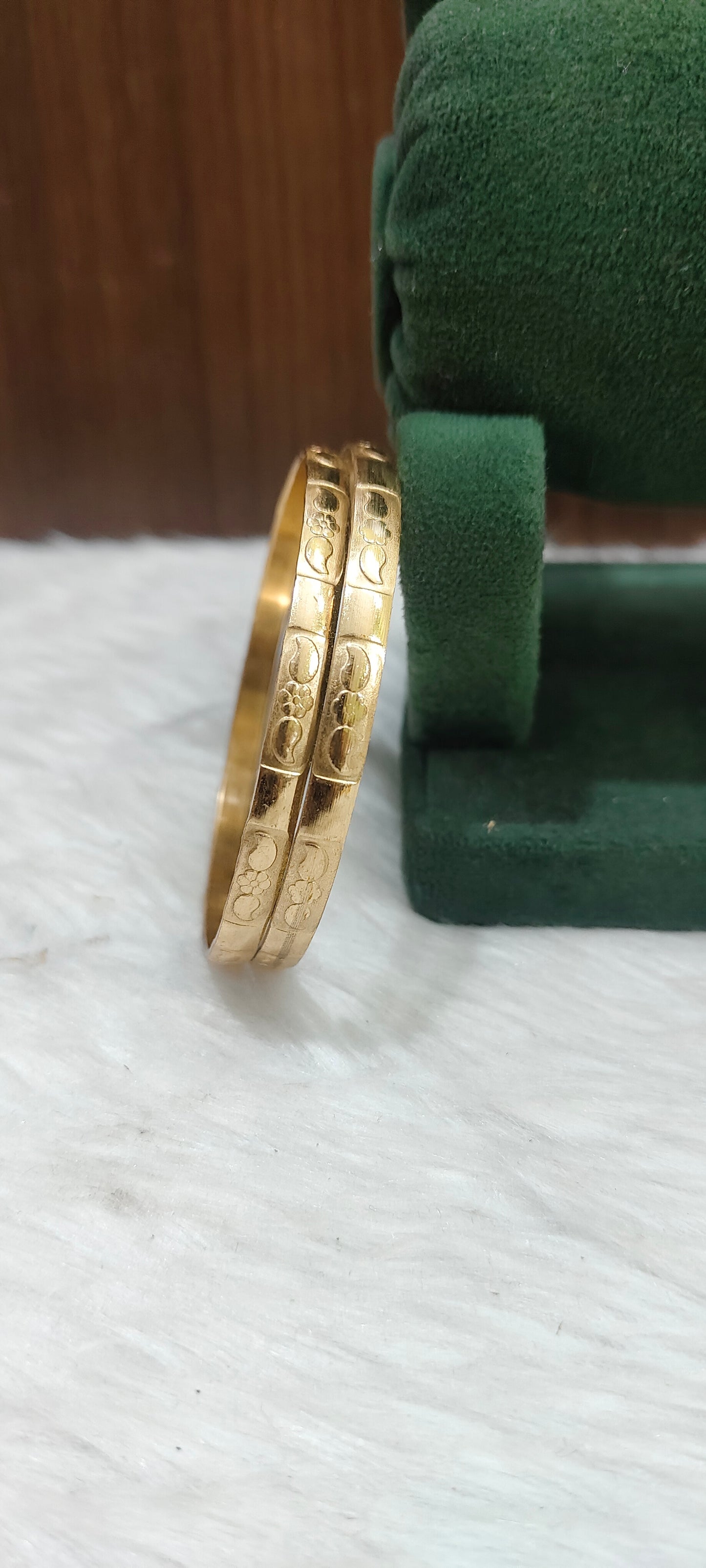 Pure panchaloham unpolished broad 2 bangles