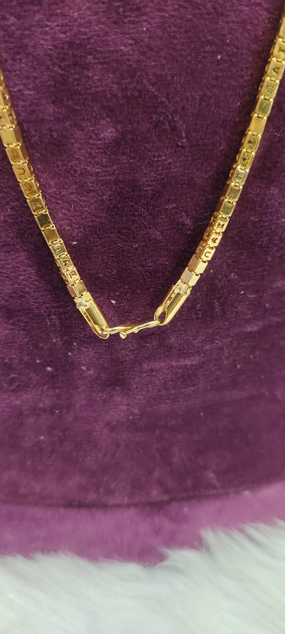 Premium micro gold plated 26" length light weight thali chain(I❤️u name on chain)