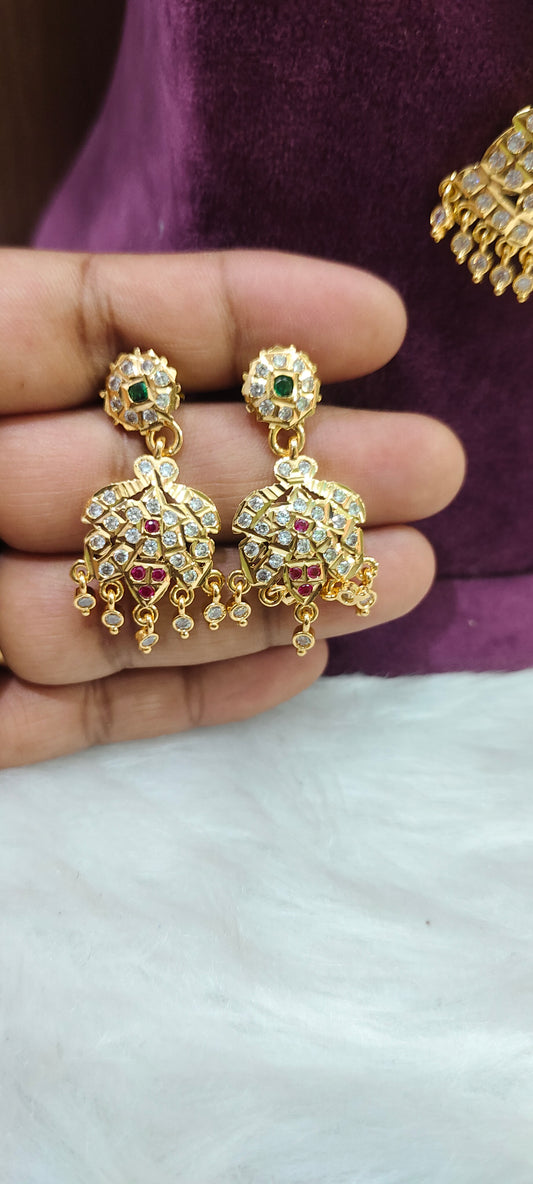 Panchaloham necklace and long haram set