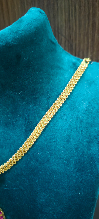 Pure panchaloham gold look nanu patti necklace