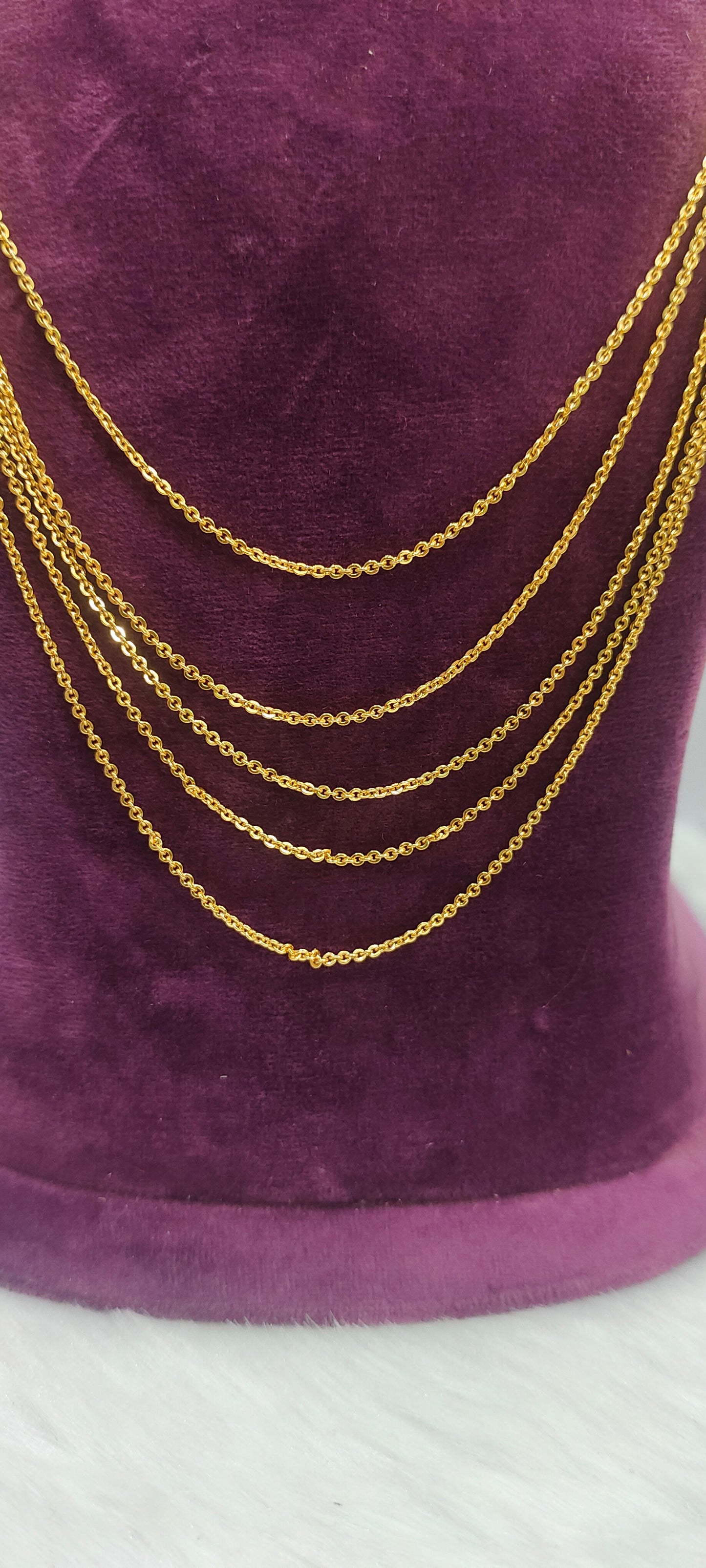 Premium micro gold plated 26" length chandra haram with nanu necklace combo