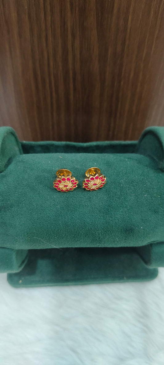 Pure panchaloham studs( middle stone may changes)