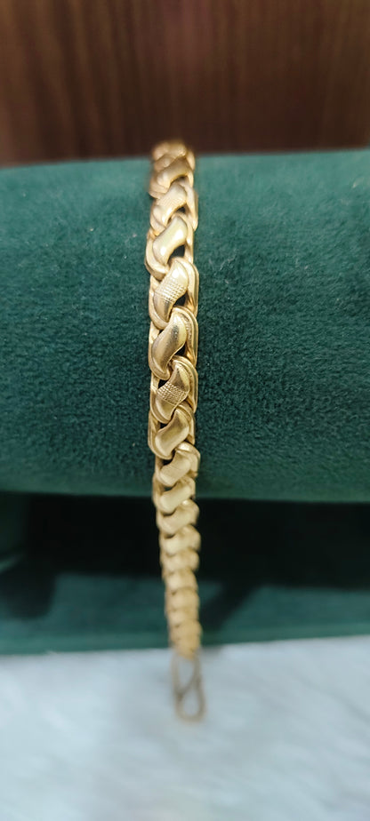 Pure panchaloham unpolished mens lotus model mens bracelet