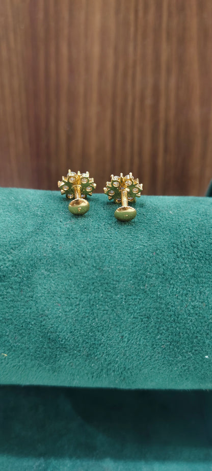 Pure panchaloham dimond look small studs