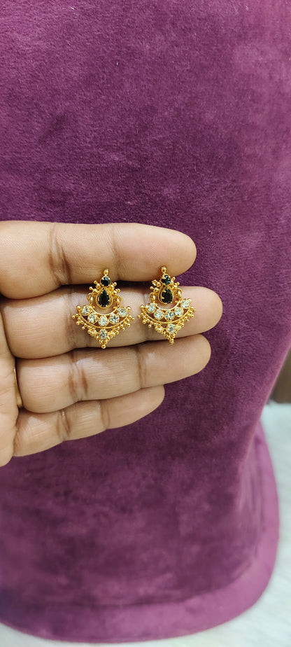 Cute black stone earrings