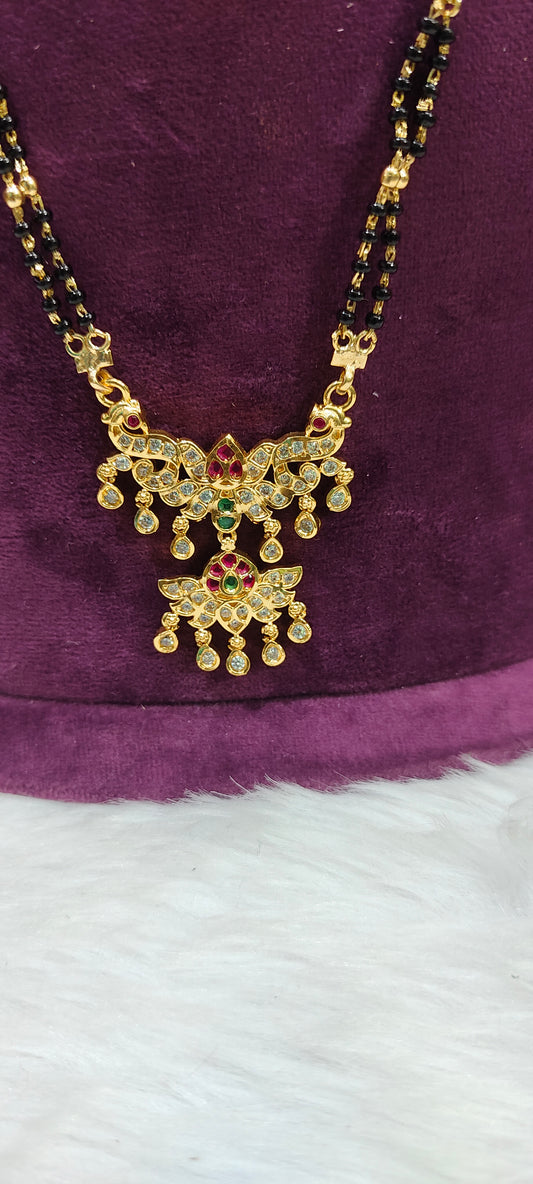 Premium Micro gold rate 28" length black beads