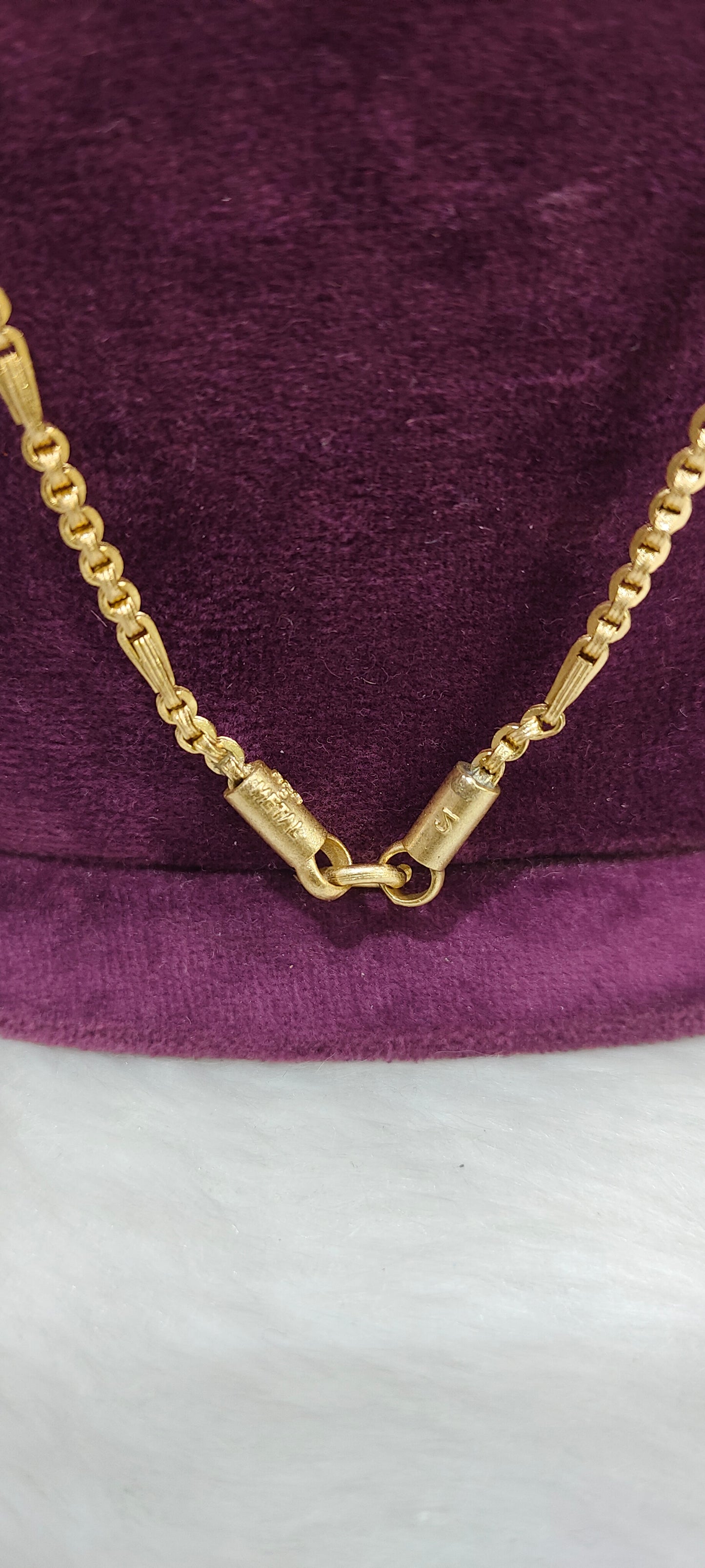Pure panchaloham unpolished 30" length 5+1 chain