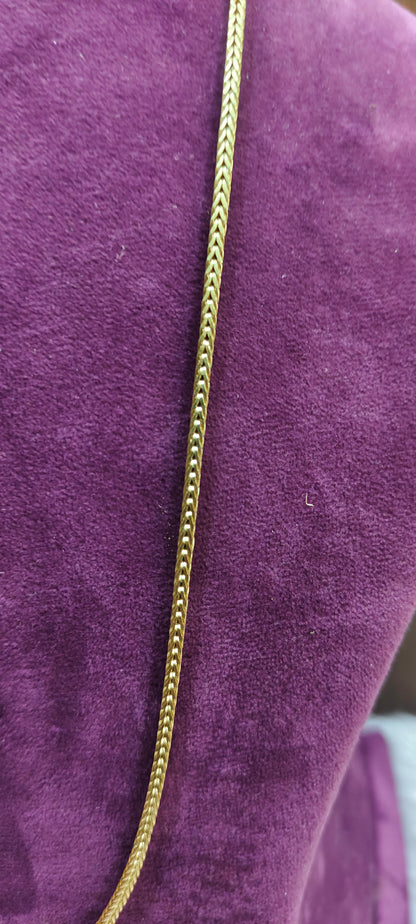 Pure panchaloham unpolished 24" length medium broad v cut  thali chain