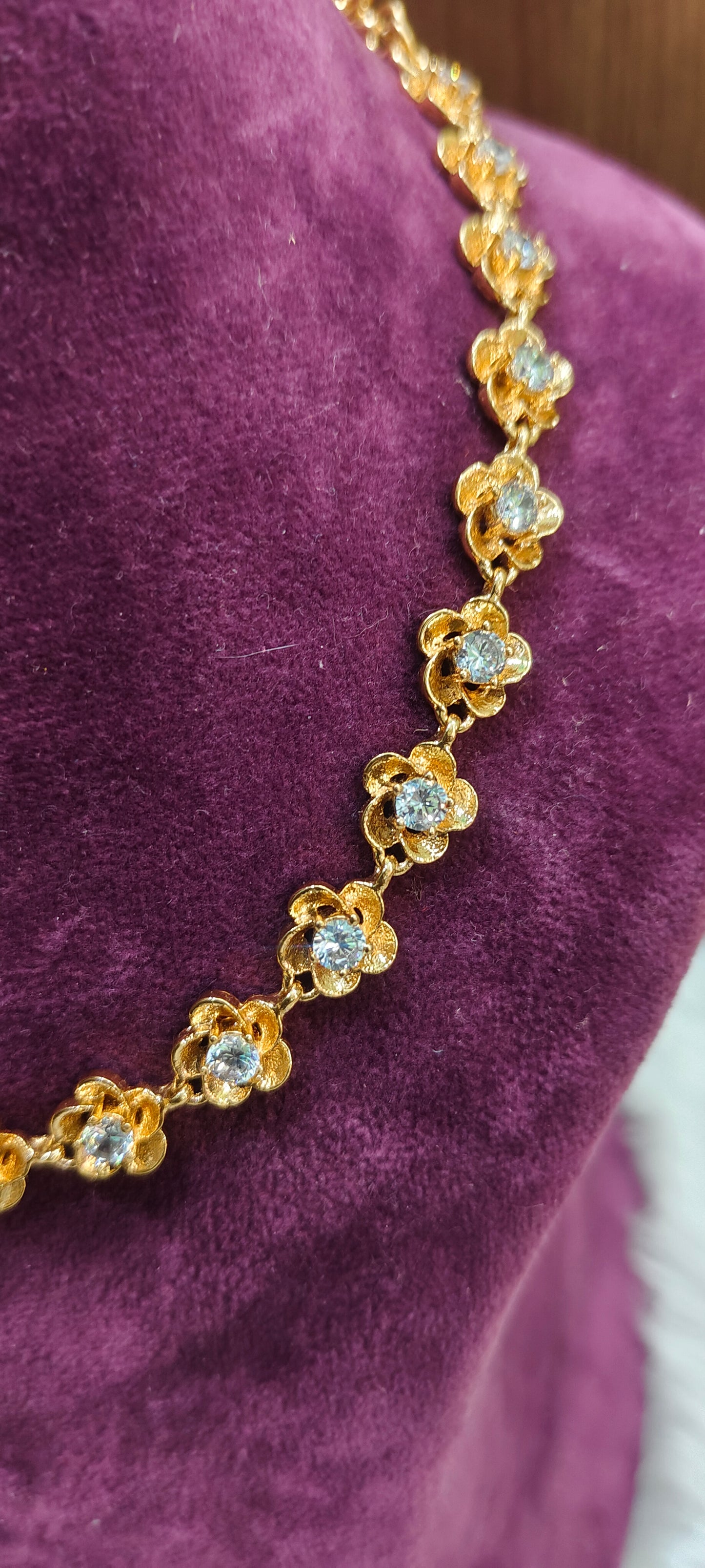Pure panchaloham dimond look necklace
