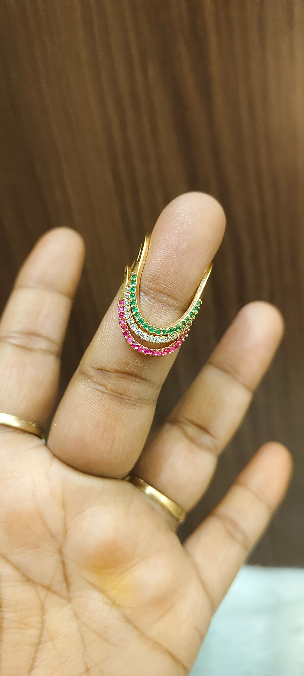 Pack of 3 vanki rings as like gold model
