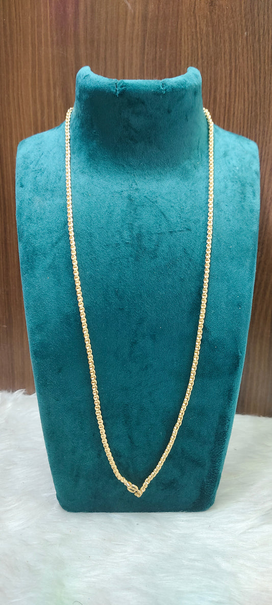 Pure panchaloham unpolished 24" length malbar model thali chain