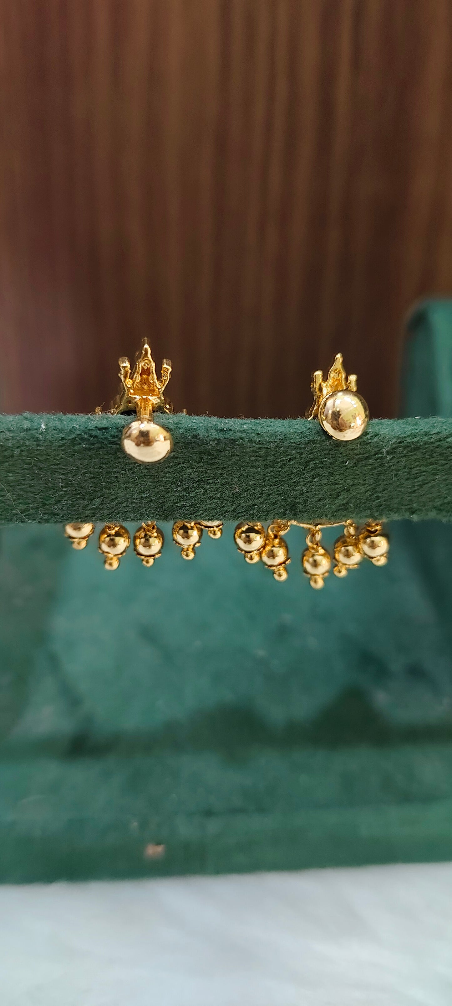 Premium micro gold plated daily wear Lakshmi Devi ear studs