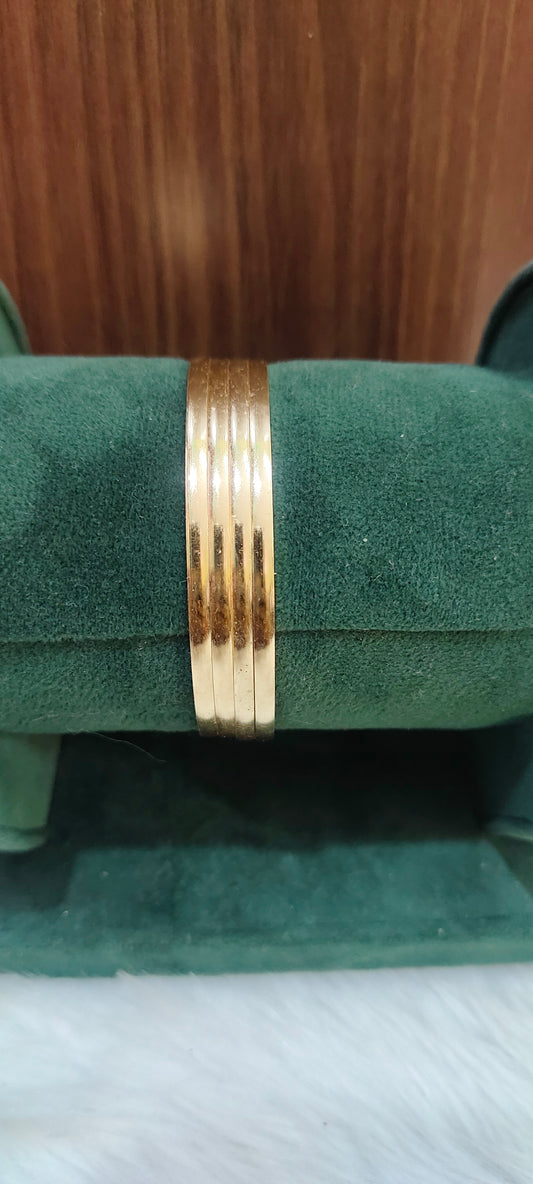Pure panchaloham unpolished plain 4 bangles