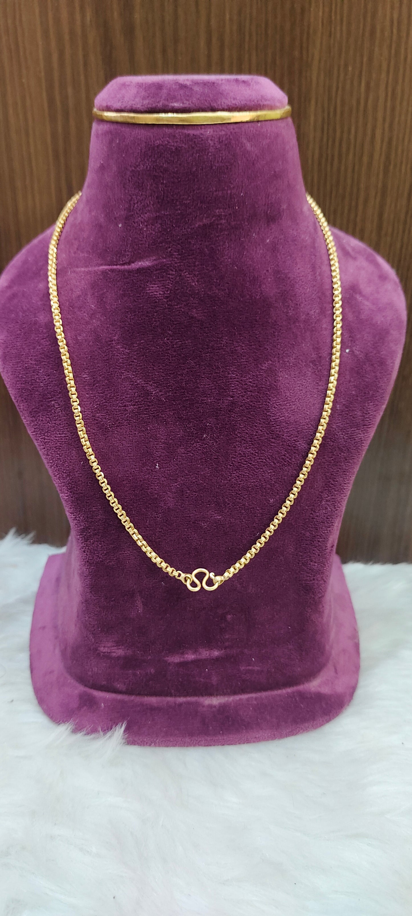 Pure panchaloham unpolished bharathi model 18" length chain