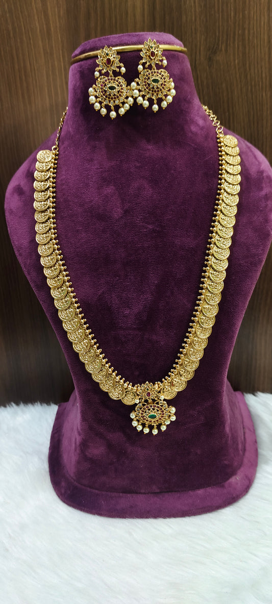 Premium nakshi kasu long haram set with 26" length