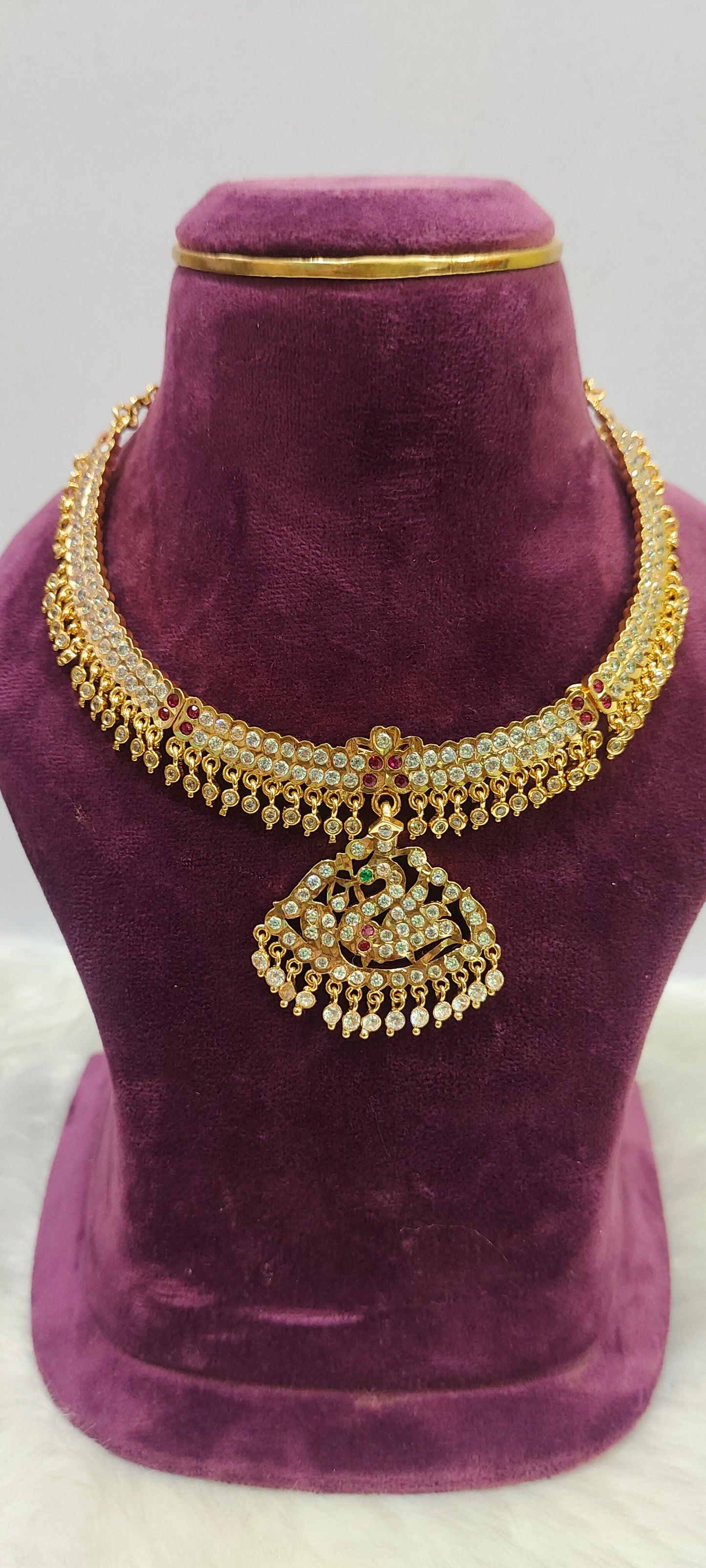Pure panchaloham vintage look kante necklace