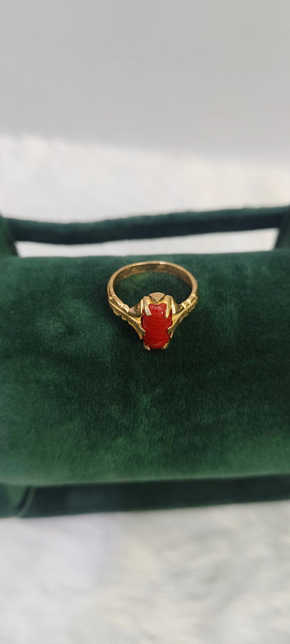 Pure panchaloham unpolished pagadam ring
