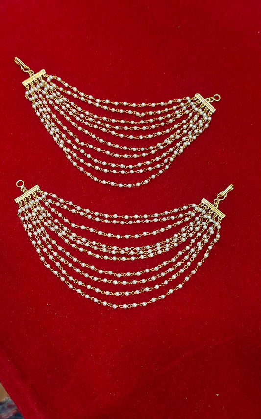 Stunning 10 line pearl earchains