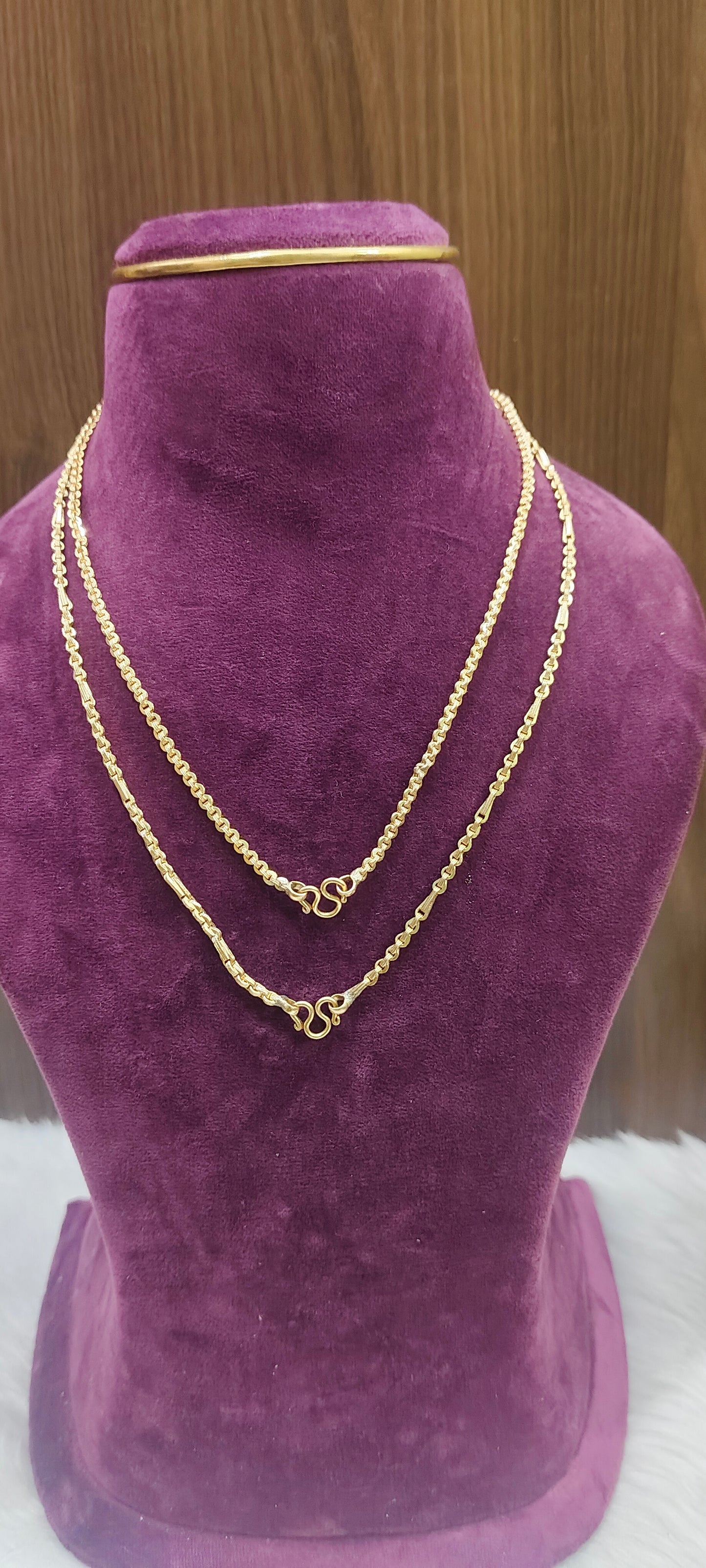Pure panchaloham 20" length 5 plus 1 chain and 18" length malbar chain combo