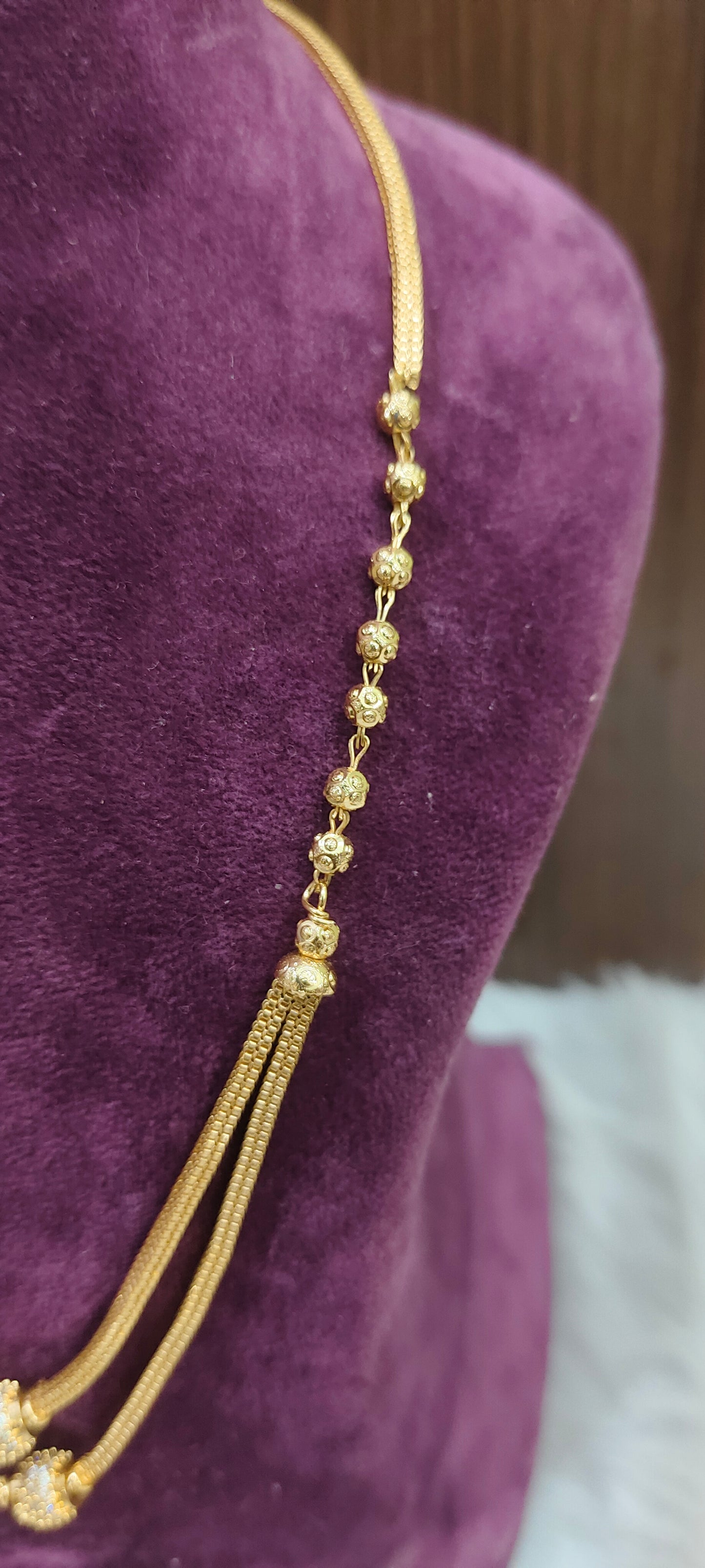 Premium micro gold plated 18" length 2 step chain