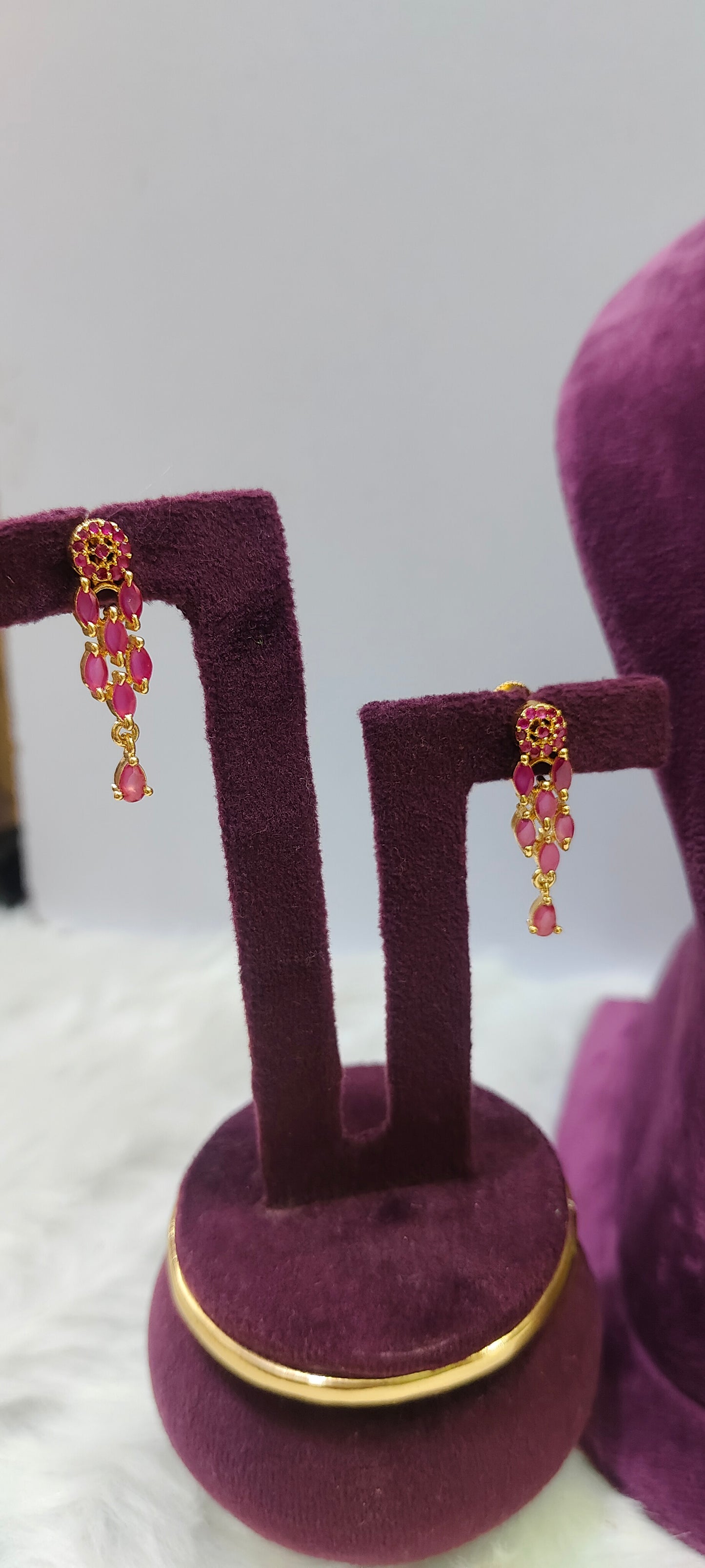 Classey ruby necklace set