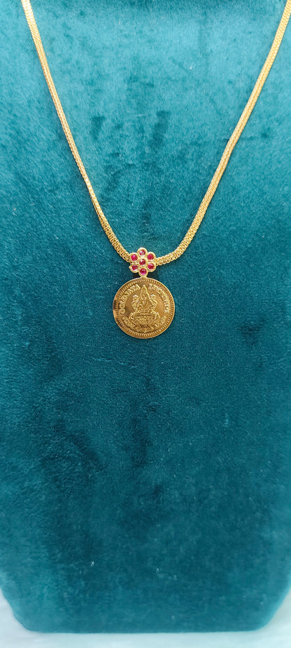 100% Real gold look Lakshmi Devi necklace