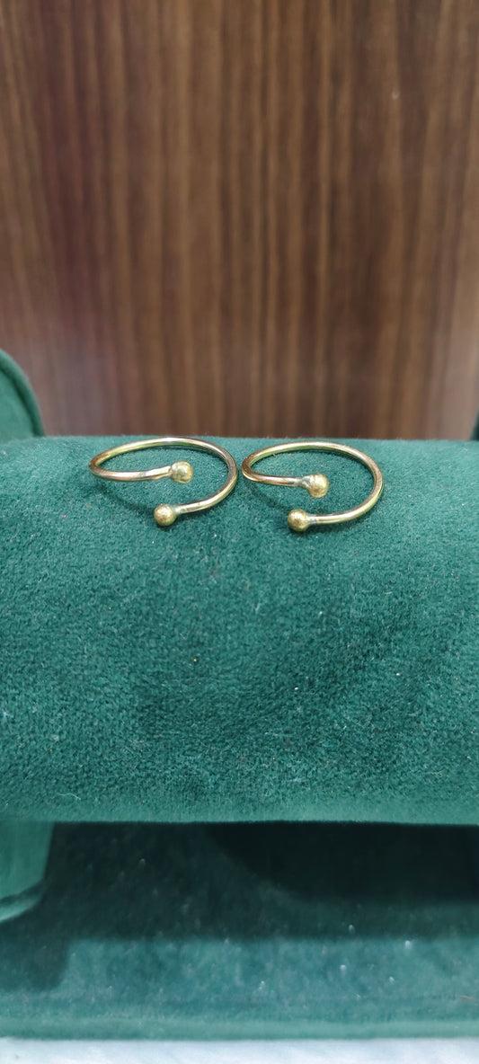 Pure panchaloham unpolished adjustable toe rings