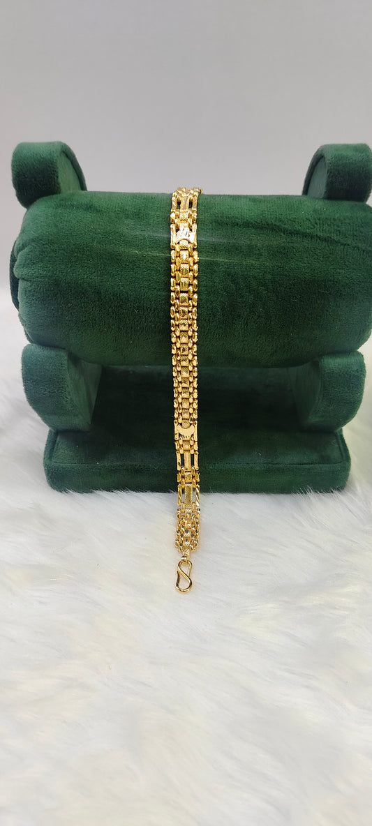 Premium gold look mens bracelet