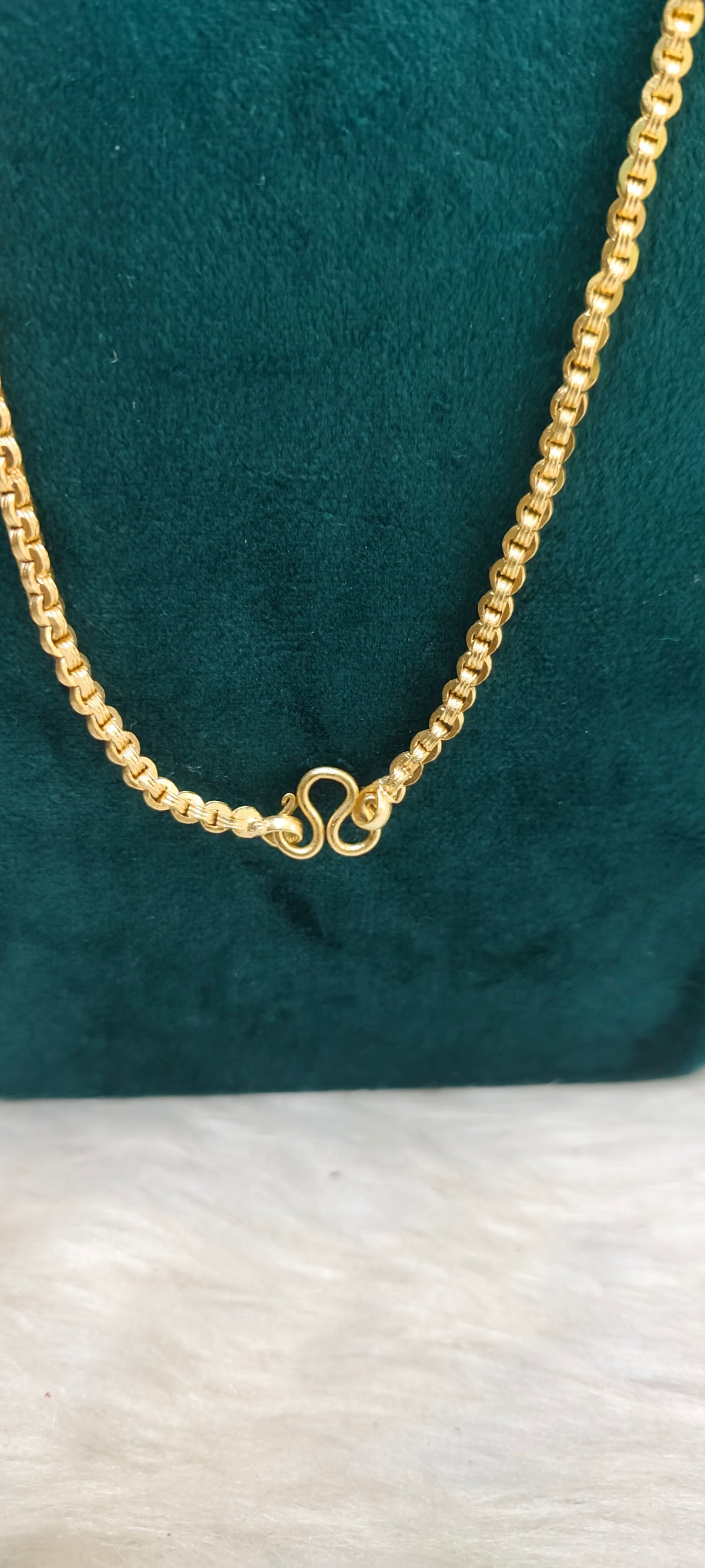 Pure panchaloham unpolished 24" length malbar model thali chain
