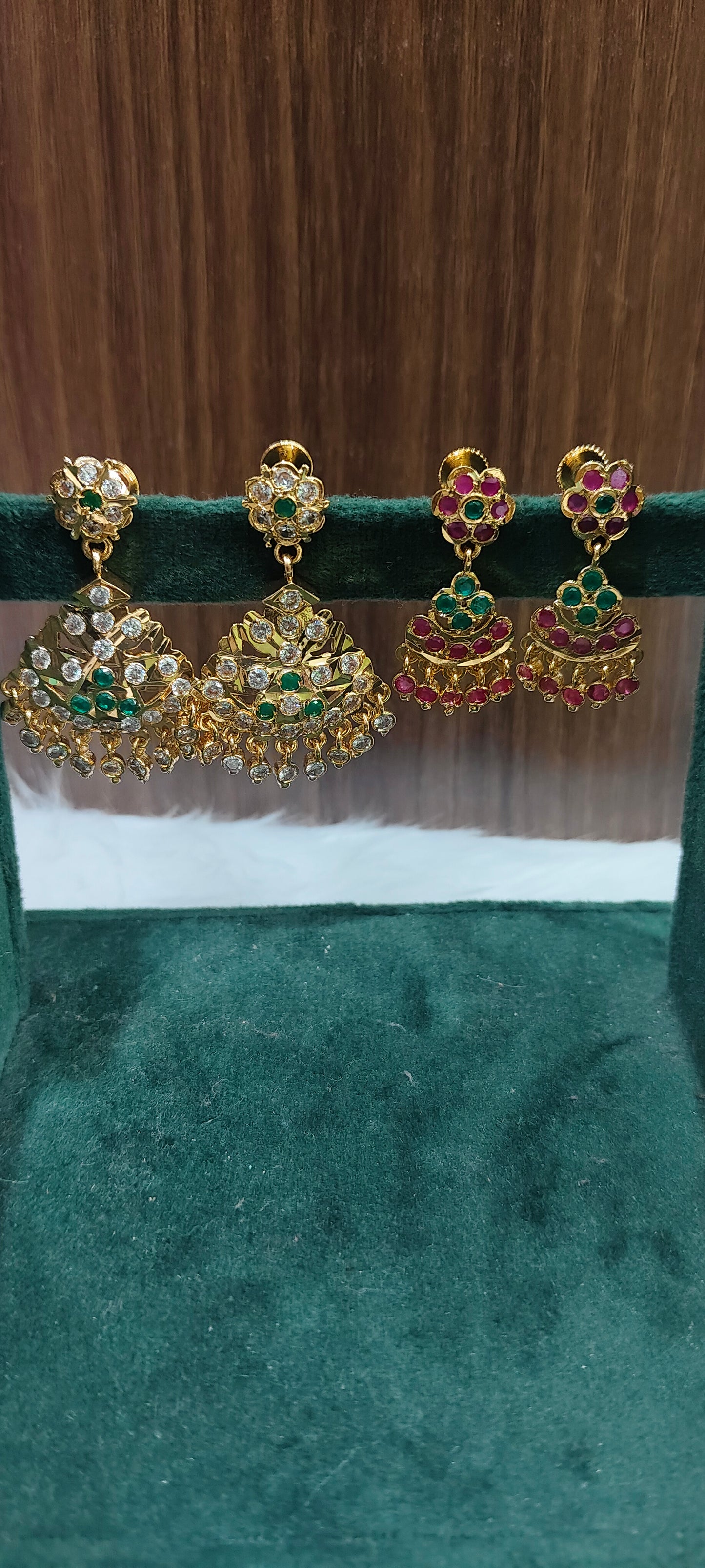 Pure panchaloham vintage look 2 earrings combo