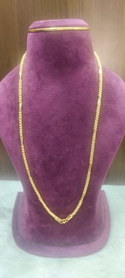Pure panchaloham unpolished broad 26" length bharthi model 10+1 thali chain