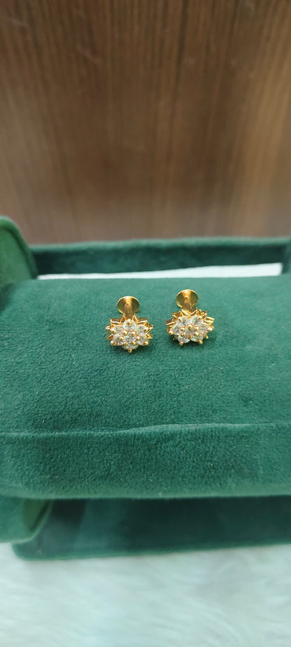 Pure panchaloham daimond look earrings